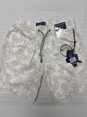 Beach Bros Pull On Shorts Tropical Floral Print Size S NWT